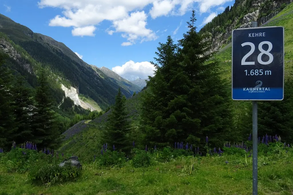 The Kaunertal glacier road, near Hotel Weisseespitze