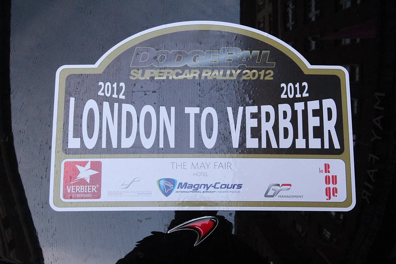 The plate that says where you’re going: London to Verbier